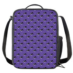 Purple Boston Terrier Pattern Print Crossbody Lunch Bag