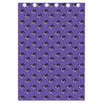 Purple Boston Terrier Pattern Print Curtain