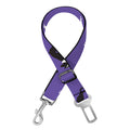 Purple Boston Terrier Pattern Print Dog Seat Belt
