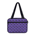 Purple Boston Terrier Pattern Print Double Strap Bible Bag