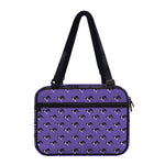 Purple Boston Terrier Pattern Print Double Strap Bible Bag