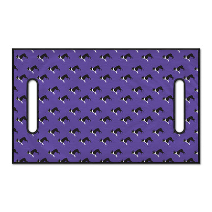 Purple Boston Terrier Pattern Print Golf Cart Seat Cover