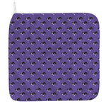 Purple Boston Terrier Pattern Print Hand Towel