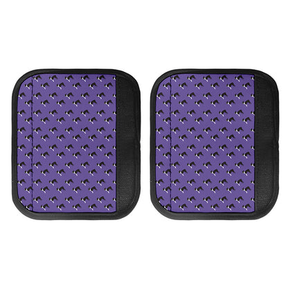 Purple Boston Terrier Pattern Print Handle Covers