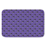 Purple Boston Terrier Pattern Print Indoor Door Mat