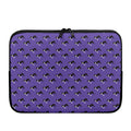 Purple Boston Terrier Pattern Print Laptop Sleeve