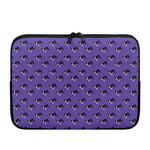Purple Boston Terrier Pattern Print Laptop Sleeve