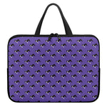 Purple Boston Terrier Pattern Print Laptop Sleeve With Handle