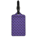Purple Boston Terrier Pattern Print Luggage Tag