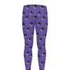 Purple Boston Terrier Pattern Print Men's leggings