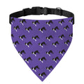 Purple Boston Terrier Pattern Print Over The Collar Dog Bandana