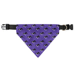 Purple Boston Terrier Pattern Print Over The Collar Dog Bandana