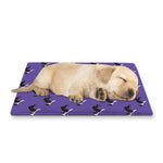 Purple Boston Terrier Pattern Print Pet Cooling Mat Cover