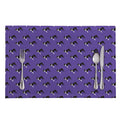 Purple Boston Terrier Pattern Print Placemat