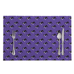 Purple Boston Terrier Pattern Print Placemat