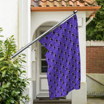 Purple Boston Terrier Pattern Print Polyester Flag