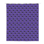 Purple Boston Terrier Pattern Print Polyester Shower Curtain