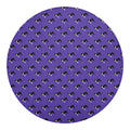Purple Boston Terrier Pattern Print Round Blanket