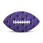 Purple Boston Terrier Pattern Print Rugby Ball