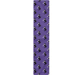 Purple Boston Terrier Pattern Print Table Runner