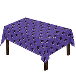 Purple Boston Terrier Pattern Print Tablecloth