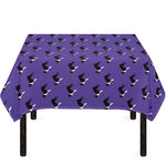Purple Boston Terrier Pattern Print Tablecloth