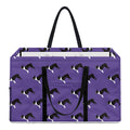 Purple Boston Terrier Pattern Print Utility Tote Bag