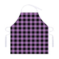Purple Buffalo Plaid Print Adjustable Apron
