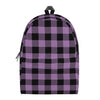 Purple Buffalo Plaid Print Backpack