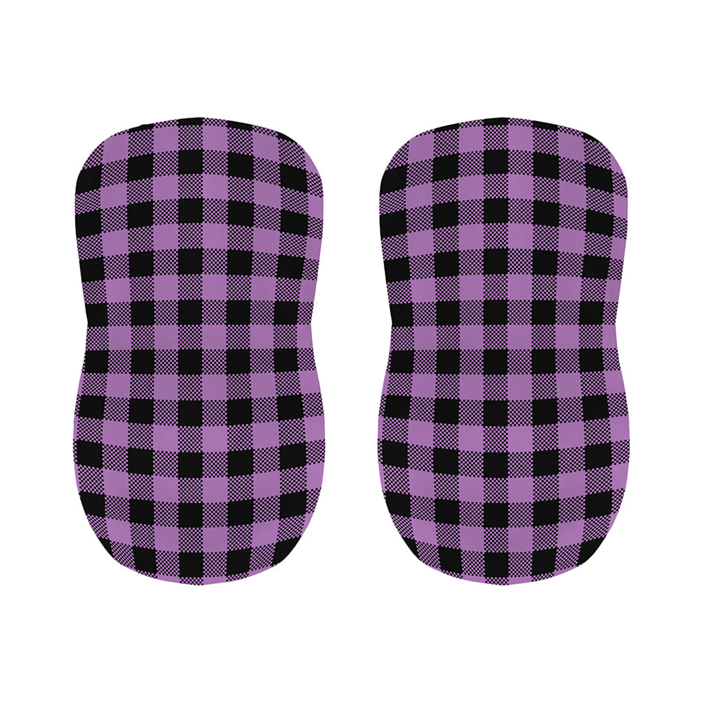 Purple Buffalo Plaid Print Bar Stool Covers