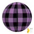 Purple Buffalo Plaid Print Basketball
