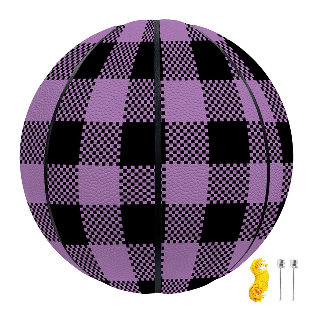 Purple Buffalo Plaid Print Basketball