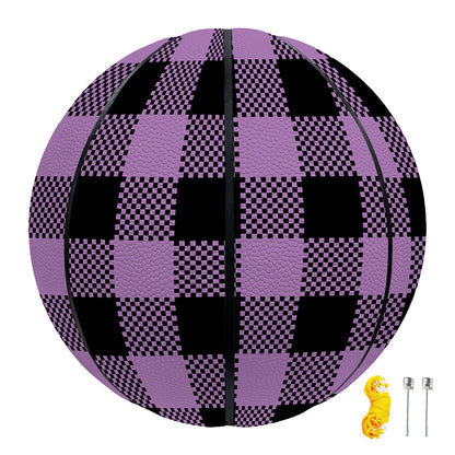 Purple Buffalo Plaid Print Basketball