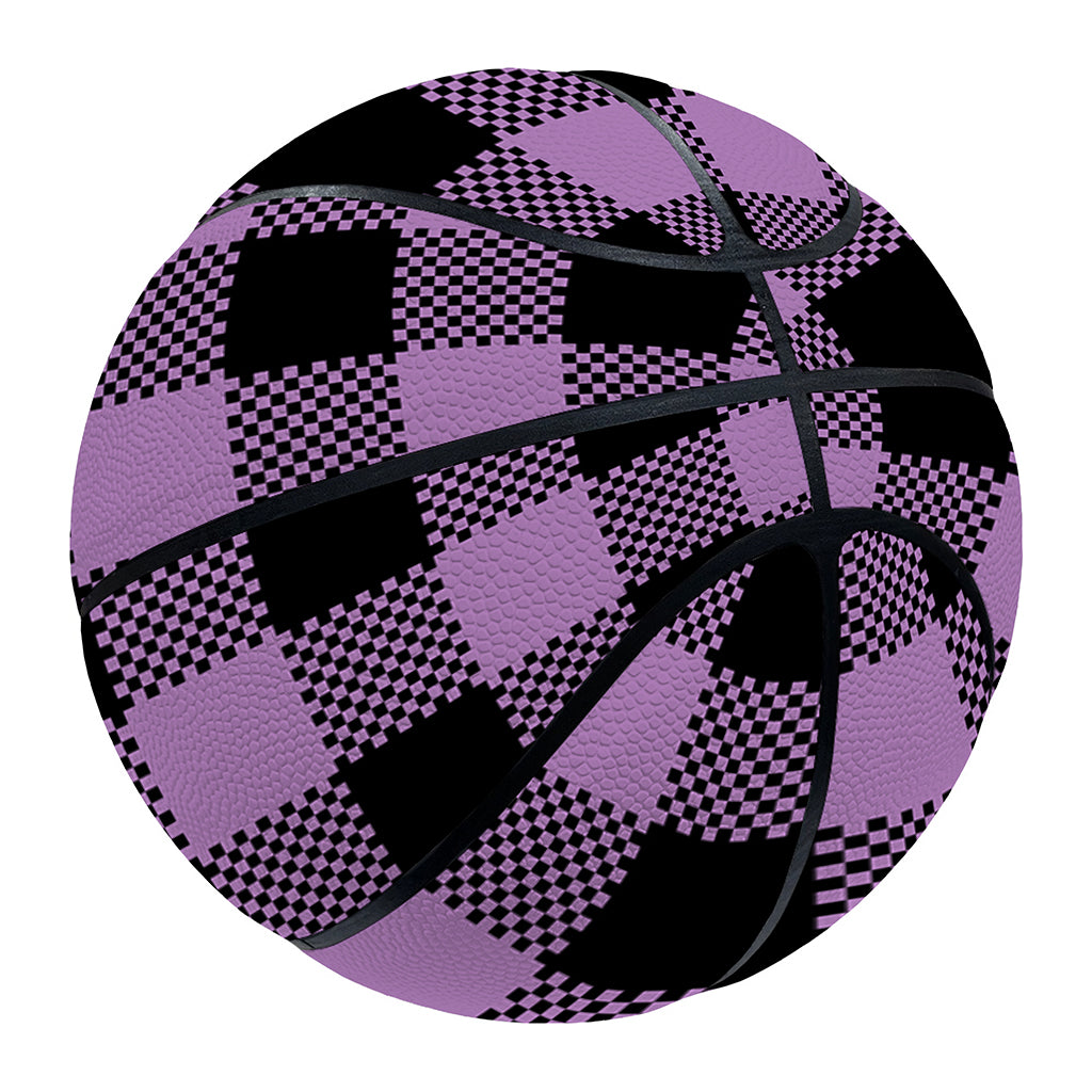 Purple Buffalo Plaid Print Basketball