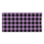 Purple Buffalo Plaid Print Beach Towel