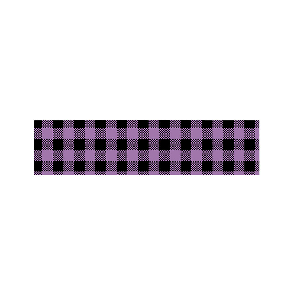 Purple Buffalo Plaid Print Bed Runner