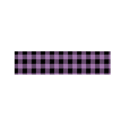Purple Buffalo Plaid Print Bed Runner