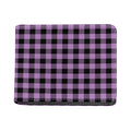 Purple Buffalo Plaid Print Bifold Wallet