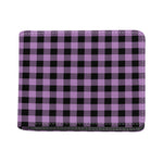 Purple Buffalo Plaid Print Bifold Wallet