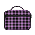 Purple Buffalo Plaid Print Briefcase Bible Bag