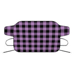 Purple Buffalo Plaid Print Car Windshield Snow Cover
