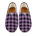 Purple Buffalo Plaid Print Casual Shoes