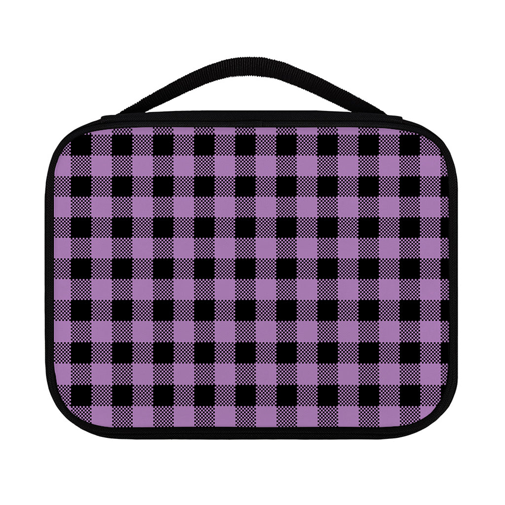Purple Buffalo Plaid Print Classic Bible Case