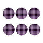 Purple Buffalo Plaid Print Coaster Set
