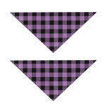 Purple Buffalo Plaid Print Dog Bandana