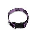 Purple Buffalo Plaid Print Dog Collar