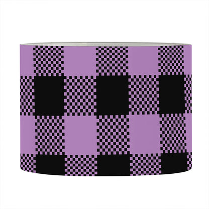 Purple Buffalo Plaid Print Drum Lamp Shade