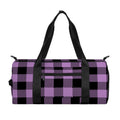 Purple Buffalo Plaid Print Gym Bag