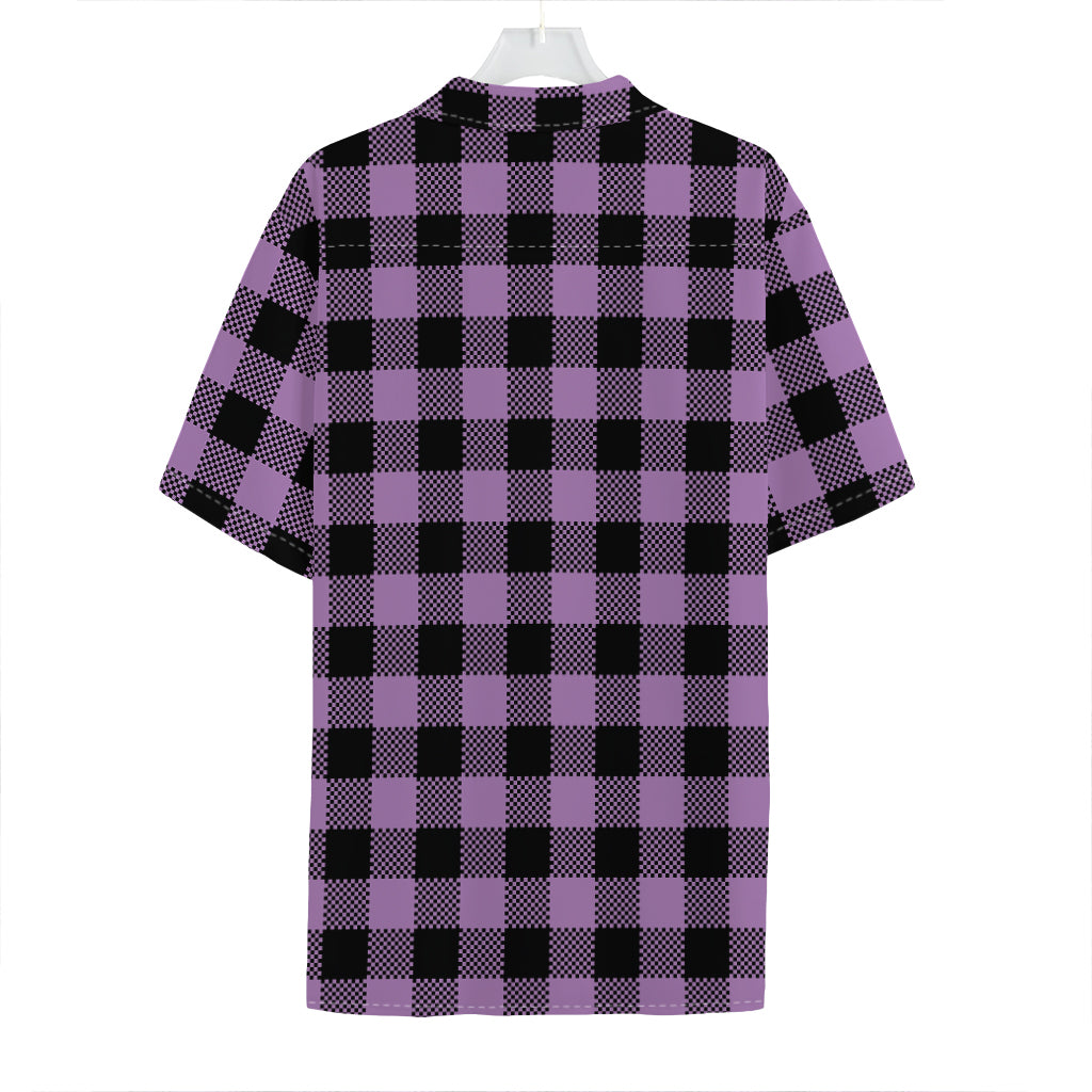 Purple Buffalo Plaid Print Hawaiian Shirt
