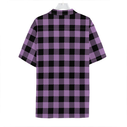 Purple Buffalo Plaid Print Hawaiian Shirt